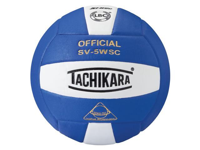 Tachikara SV5WSC.RYW Sensi-Tec Composite Volleyball, Blue and White ...