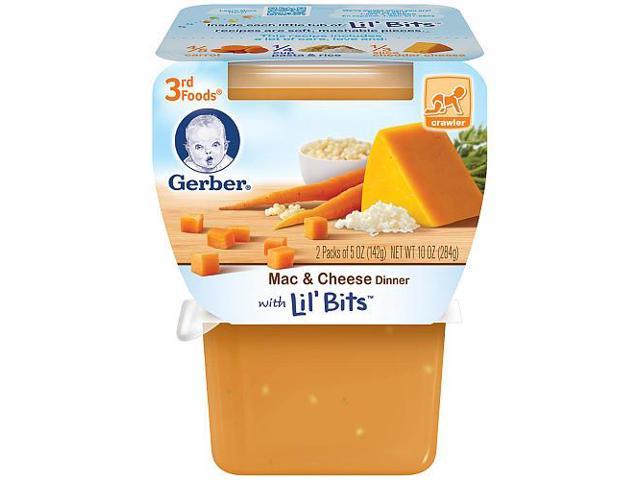 Gerber 3rd Foods Lil' Bits Mac and Cheese Baby Food 5 Ounce Pouch - 2 ...