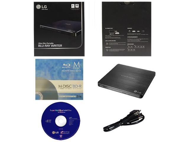 LG WP50NB40 6X Ultra Slim Portable Bluray BD CD DVD External Burner Writer Drive in Retail Box
