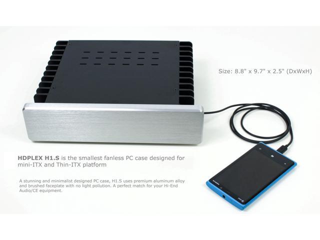 Hdplex h1 s fanless computer case for thin mini itx and for Case itx fanless