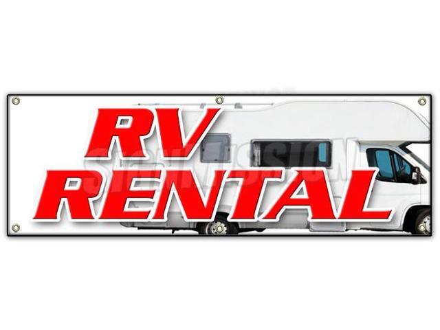 72" RV RENTAL BANNER SIGN new used rent me motorhome