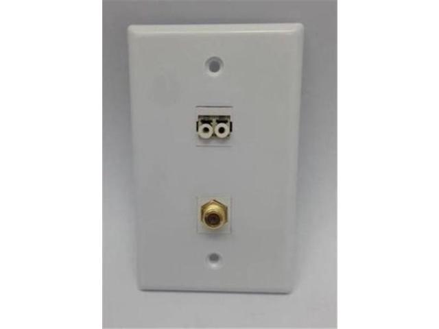 CERTICABLE FIBER TO DESKTOP SINGLE GANG WHITE WALL PLATE- 1- LC DUPLEX ...