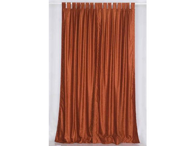 Rust Tab Top Velvet Curtain / Drape / Panel - 43W x 84L - Piece-Newegg.com