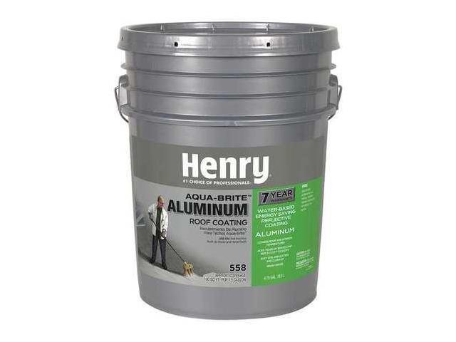 HENRY HE558178 Aluminum Roof Coating, Silver, Matte, 5gal. - Newegg.com