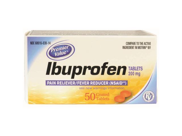 Premier Value Ibuprofen Tablets Orange 50ct