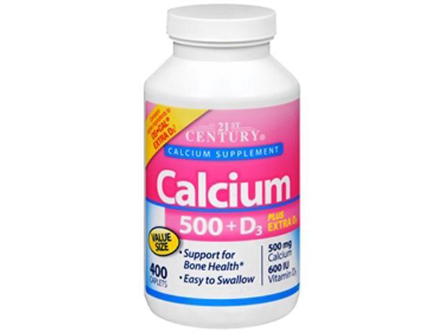 21st Century Calcium 500 + D3 Plus Extra - 400 Tablets - Newegg.com