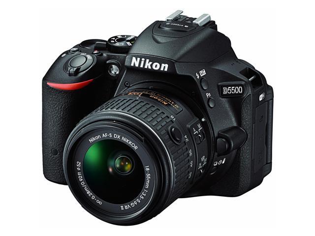 Nikon D5500 Wi-Fi Digital SLR Camera & 18-55mm VR DX Lens (Black)