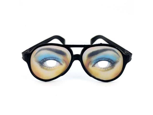 1 pair of black funny fake eye glasses female model-Newegg.com