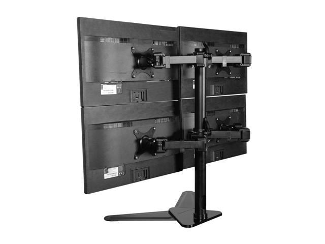 FLEXIMOUNTS DF1Q Full Motion Quad Arm Free Standing Desk Mount Monitor ...