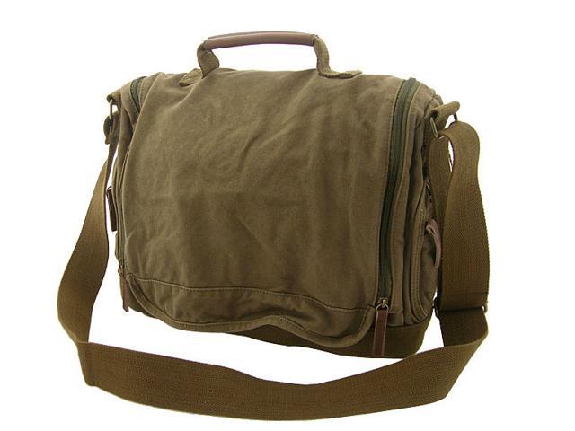 Virginland Classic Rugged Canvas Messenger Bag - Army Green - Newegg.com