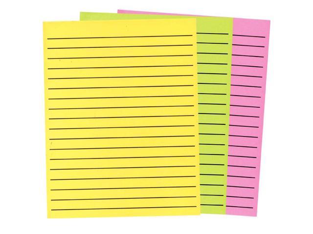 Thick Line Paper in Neon Colors - 1 Pad of 90 - 30 Sheets per Color ...