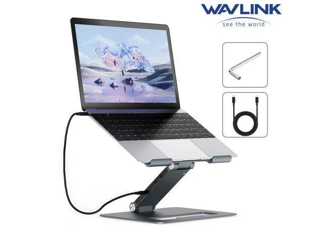 USB C laptop Dock with Aluminum Laptop Stand,2 HDMI, PD3.0 (Max 85W) SD/TF
