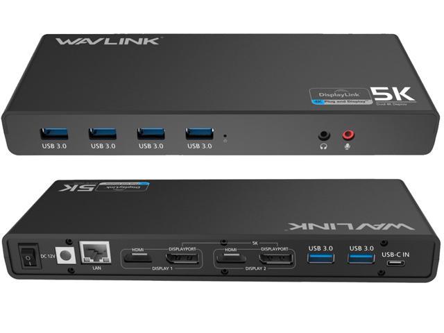 Wavlink 5K Dual 4K USB-C/A Laptop Docking Station