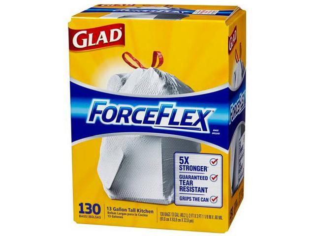 Glad 13 gallon ForceFlex Drawstring Trash Bags (130 ct.) - Newegg.com