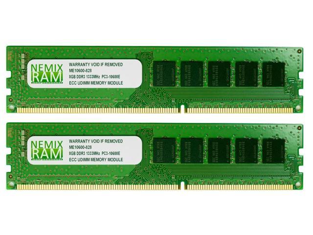 NEMIX RAM 16GB (2 x 8GB) DDR3-1333MHz PC3-10600 240-pin 2Rx8 ECC UDIMM
