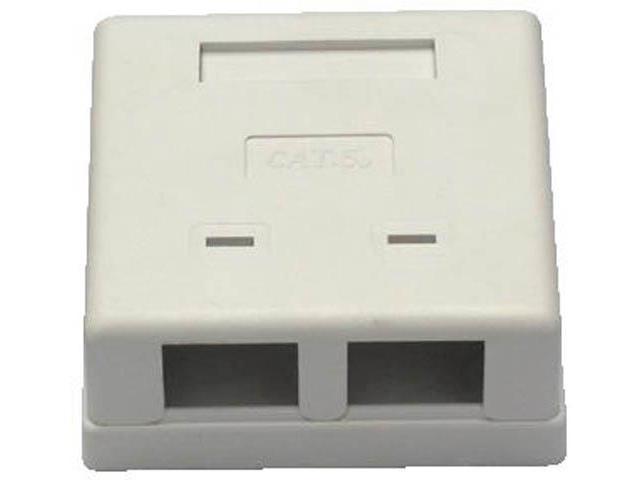 RJ45 2 Port Wall Mount Biscuit Network Ethernet UTP LAN Jack - White ...