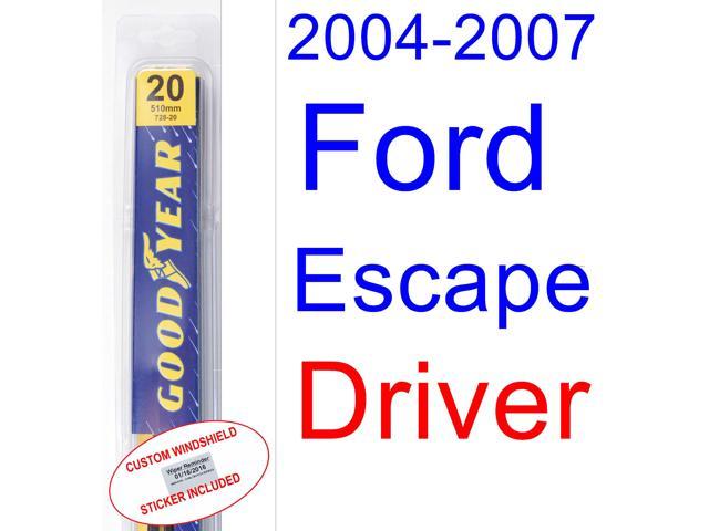 2006 Ford escape windshield wiper blades size