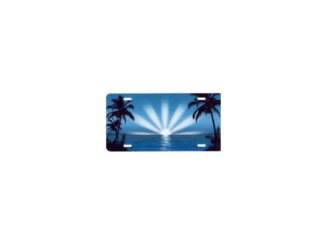 Light Blue Sunburst License Plate Free Personalization on this plate ...