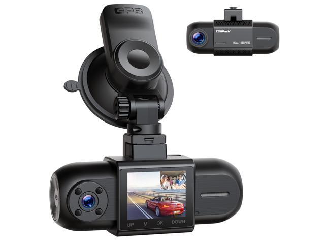 CAMPARK Dual Dash Cam 1080P+1080P Car Camera Driving Recorder with GPS , WDR Nig