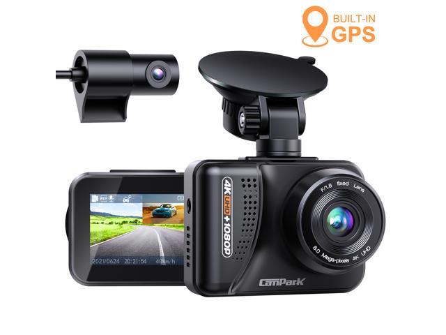Dual Dash Cam Ultra HD 4K Front &1080P Rear Car Camera Driving Recorder with GPS