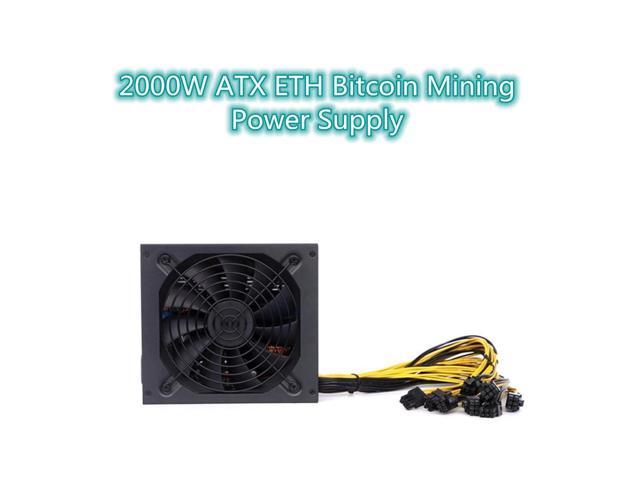 For PC Mining Rig Support 6 Graphics Cards 6P Ports GPU 4U Single Power 2000W AT