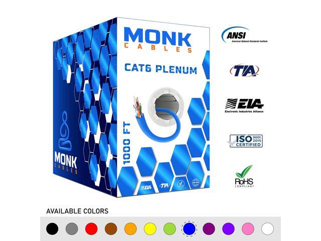 Cat6 Plenum (CMP)1000ft 23AWG 550MHz UTP
