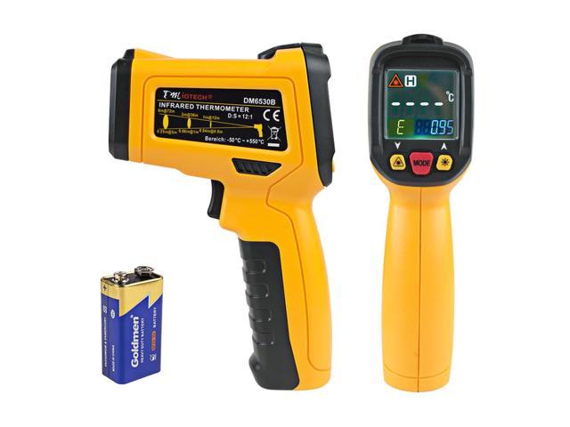 DM6530B Non-contact Digital Laser Infrared Thermometer Gun Temp Handheld Orange