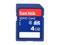 SanDisk 4GB Secure Digital High-Capacity (SDHC) Flash Card Model SDSDB-4096-A11