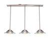 Access Lighting Phoebe 3 Light Brushed Steel Finish w/ 8mm Clear Glass Brushed Steel Semi Flush