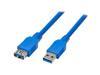 4xem 4XUSB3EXTAA6BL 6 Feet Blue USB 3.0 Extension Cable A To A M/F (Blue)