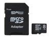 Silicon Power 8GB microSDHC Flash Card Model SP008GBSTH004V10 SP