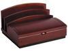 Rolodex 19290 Desk Organizer, Three Sections, Wood, 10w x 5 7/8d x 8 5/8h, Mahogany