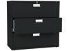 HON 693LP 600 Series Three Drawer Lateral File, 42w x19 1/4d, Black