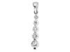 Cubic Zirconia Round Diamond Silver Journey Drop Pendant