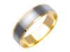 Brushed Surface Fancy Women's 6 mm 14K Two Tone Gold Wedding Band