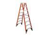 Double Sided Stepladder, Fiberglass, 8 ft H, 375 lb. Capacity