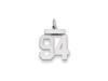 The Athletic Small Polished Number 94 Pendant in 14K White Gold