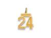 The Jersey Small Jersey Style Number 24 Pendant in 14K Yellow Gold