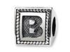 Sterling Silver Reflections Letter B Triangle Block Bead