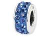 Sterling Silver Blue Double Row Elements Bead