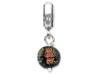 Sterling Silver Reflections Orange Dichroic Dangle Bead