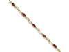 14k Yellow Gold Completed Fancy Diamond and Garnet Bracelet (Color H I, Clarity SI2 I1)