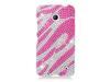 Nokia Lumia 635 Hard Case Cover   Zebra Hot Pink White w/ Full Rhinestones