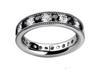 1.00 ct Millgrain Edge Diamond Eternity Wedding Band Ring in 14 kt White Gold