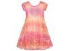 Lipstik Trendy Little Girls 4 Orange Pink Ombre Studded Heart Dress