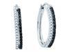 14k White Gold 0.51 CTW Diamond Fashion Hoop Earrings   4.548 gram    #556 53140