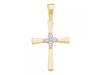 10k Yellow Gold 0.05 CTW Diamond Religious Cross Pendant   0.502 gram    #556 16310