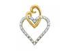 10k Yellow Gold 0.08 CTW Diamond Heart Pendant   1.309 gram    #556 60519