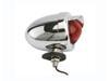 Chrome Rear Dummy Bike Light, Red