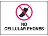 B 401 10X14" "No Cell Phones" Plastic Safety Sig